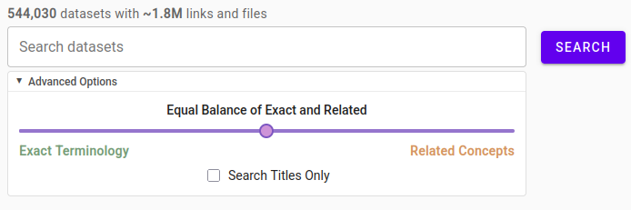 findgovdata.org Advanced Options